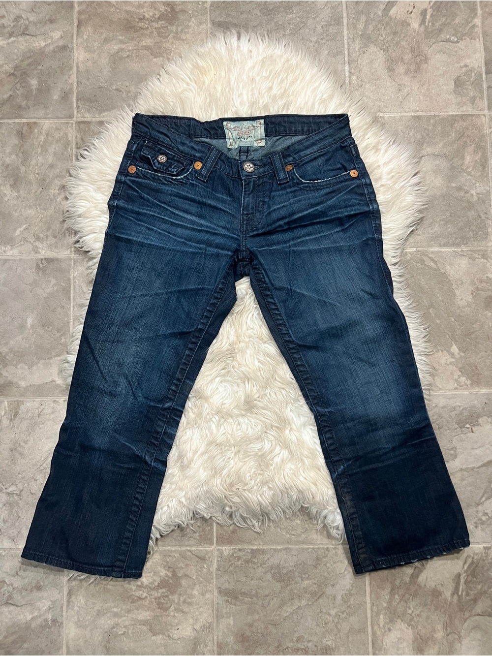Big Star Dark Blue Straight-Leg Jeans Capri Cut